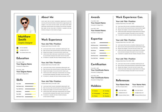 Minimalist Resume Template layout