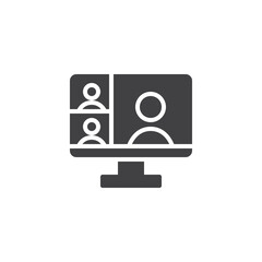 Online video chat vector icon