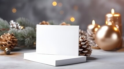 White card on a beautifully designed surface for your message generative AI
