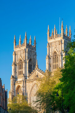 United Kingdom, England, North Yorkshire, York. The Minster on a Spring evening.