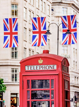 Red Telephone Box at The Strand, London, England, United Kingdom