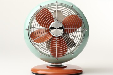 classic electric fan, on an isolated white background, Generative AI