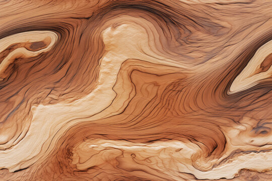 Seamless Sandy Whirls on Wooden Canvas. The swirling patterns of sandy wood create a seamless and organic texture