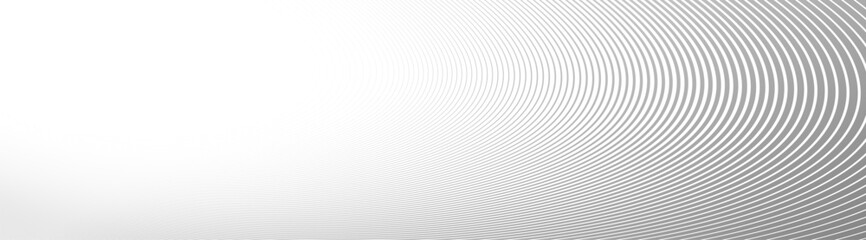 Fototapeta na wymiar Light grey lines in 3D perspective vector abstract background, dynamic linear minimal design, wave lied pattern in dimensional and movement.