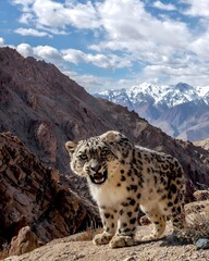 leopard in the mountains