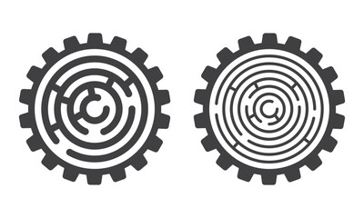 maze labyrinth inside gear