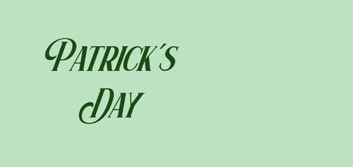 Patrick's Day Stylish Text Design Illustration