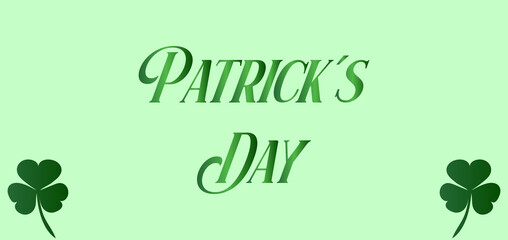 Patrick's Day Stylish Text Design Illustration