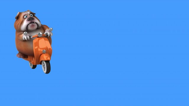 Fun 3D cartoon bulldog (with alpha channel included)