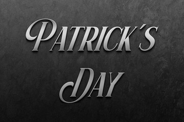 Fototapeta na wymiar Patrick's Day Stylish Text Design Illustration