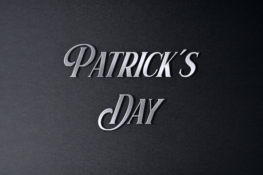 Patrick's Day Stylish Text Design Illustration