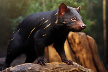 Tasmanian devil on a black background