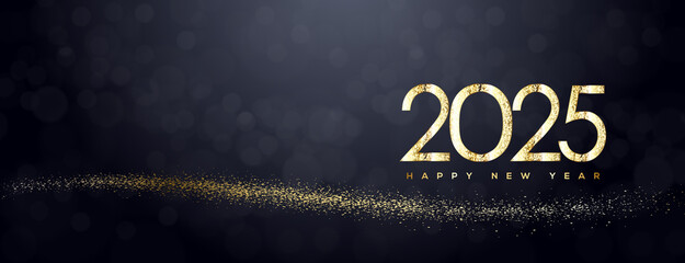 Happy New Year 2025 - obrazy, fototapety, plakaty