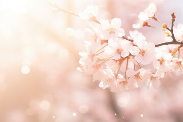 Cherry blossoms blooming in spring, spring background