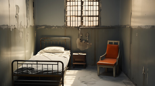 Interior Of A Jail Cell In Poor Countries 