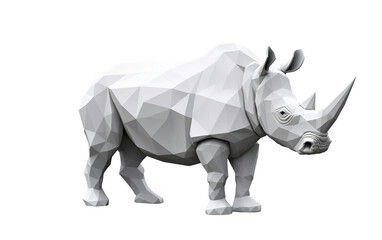 Regal Rhino Art On Transparent Background