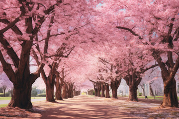 Cherry blossoms blooming in spring, spring background