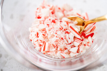 Candy cane chocolate covered pretzel rods