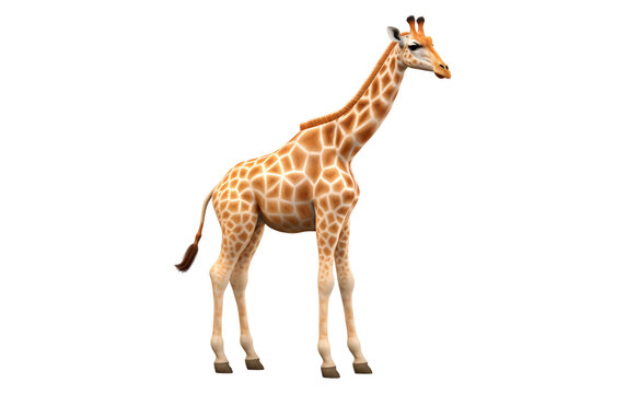 Spotted Giraffe On Transparent Background