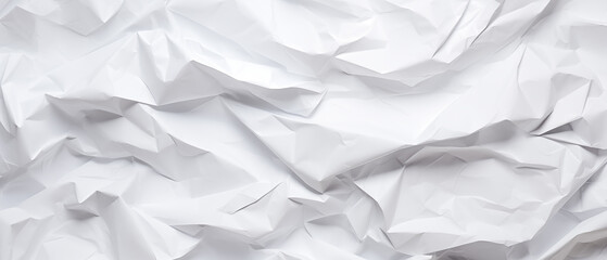 Obraz premium Crumpled white paper background