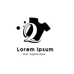 logo tshirt icon initial combine letter Q