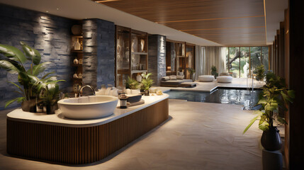 A Private Lounge Room In Luxurious SPA Complex 
