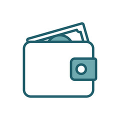 wallet icon vector design template simple and clean