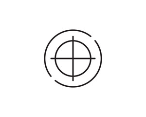 Marketing target icon vector symbol design illustration