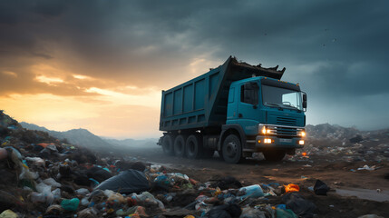 Rubbish Truck Enters The Premises Of A Dumpsite