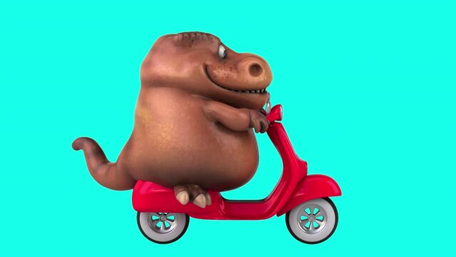 Fun 3D cartoon dinosaur (with alpha channel included)