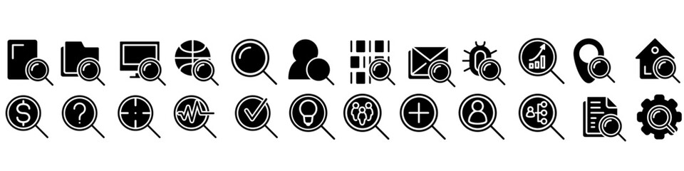 Search icon vector set. increase illustration sign collection. magnifier symbol or logo.