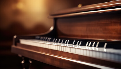 Fototapeta na wymiar Vintage piano in the concert hall