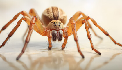 Dangerous spider with hairy legs