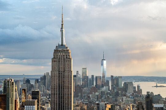 Top of Empire State Building in New York city