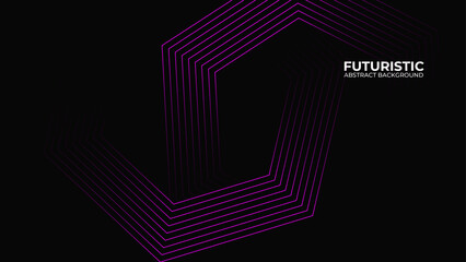 3D purple techno abstract background overlap layer on dark space with glowing lines shape decoration. Modern graphic design element future style concept for banner, flyer, card, brochure cover