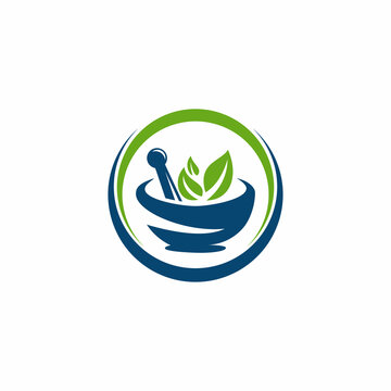 minimalist isolated natural herb line art badge logo template vector illustration design