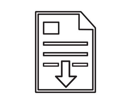 Download document vector icon illustration