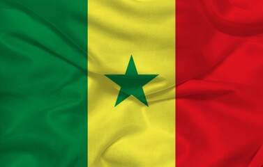 Fototapeta premium Senegal 3d background flag
