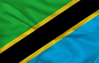 Tanzania 3d background flag