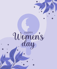 International women's day  poster. The poster is excellent for social media posts, cards, brochures, flyers, and advertising poster templates. It is a vector illustration