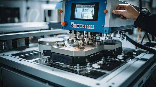 A mechanical engineer conducting stress tests on a material sample,[mechanical engineering]