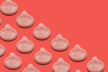 Pattern with group of condoms	