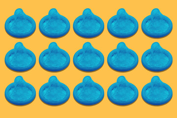 Pattern with group of condoms	