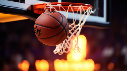 Basketball Ball Flies Not Into A Basketball Hoop