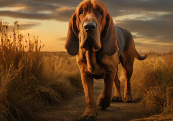Bloodhound Dog Breed - obrazy, fototapety, plakaty