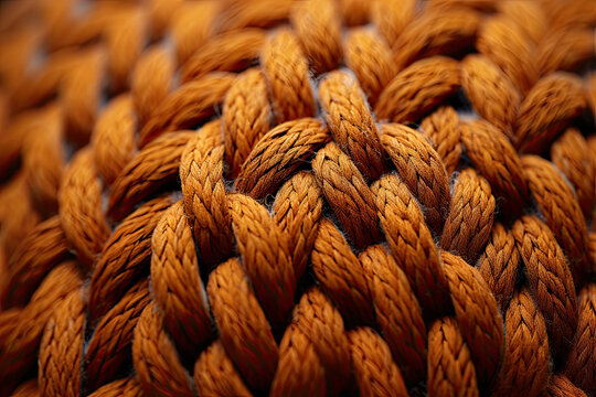 Generative AI image of Intertwined Textured Carpet Rope Detail