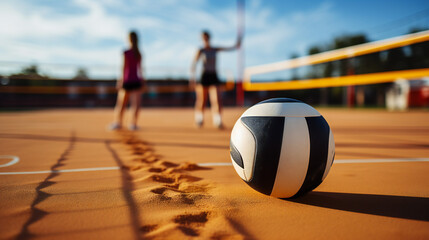 Volleyball Ball On the Ground