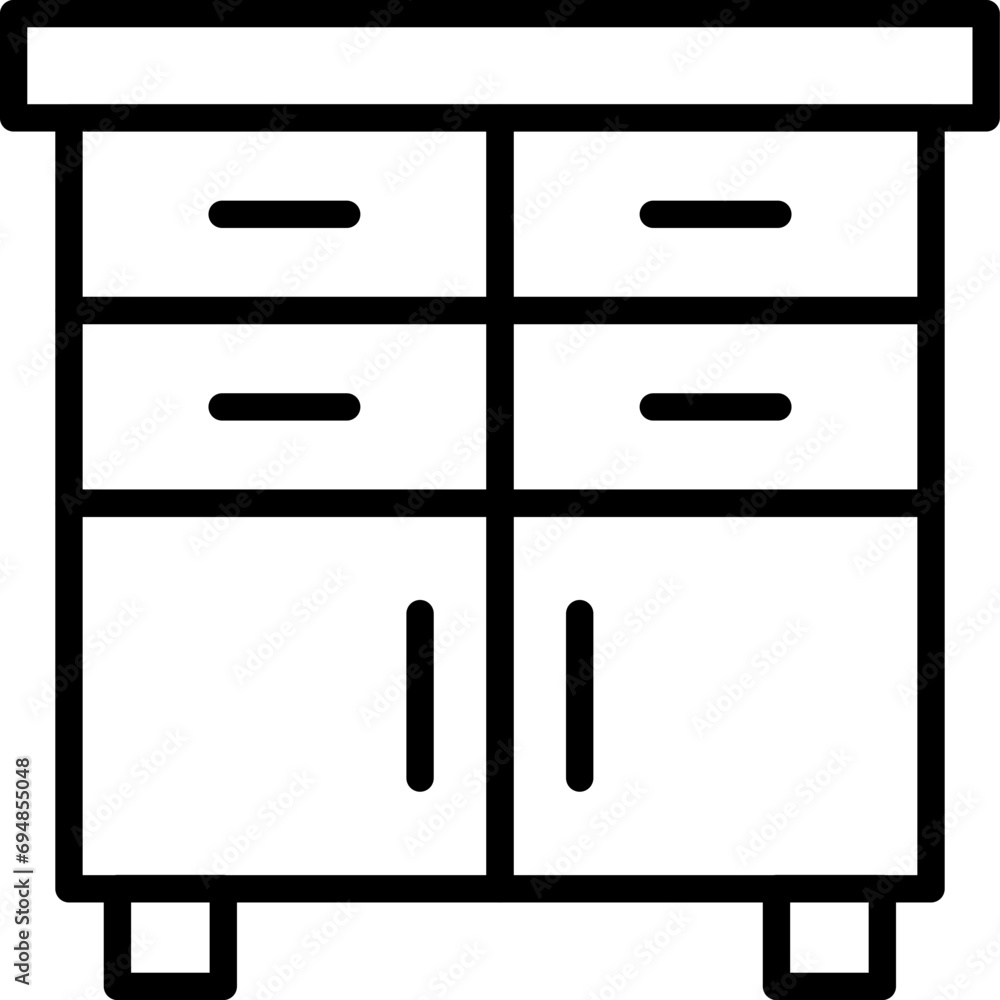 Sticker drawers icon