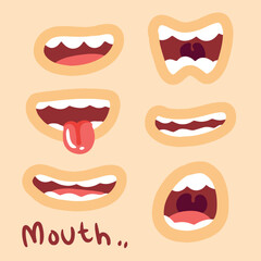 set of lips vector illustration