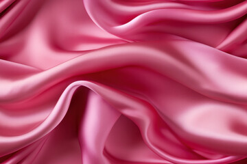 Seamless texture of draped pink silk fabric